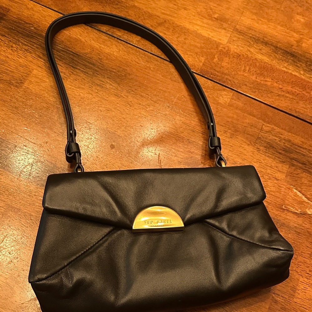 Ted Baker London Black Crossbody Bag with Gold Accent
